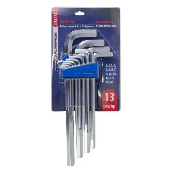 Juego de llaves Allen extralargas 13 piezas (2-19mm)
