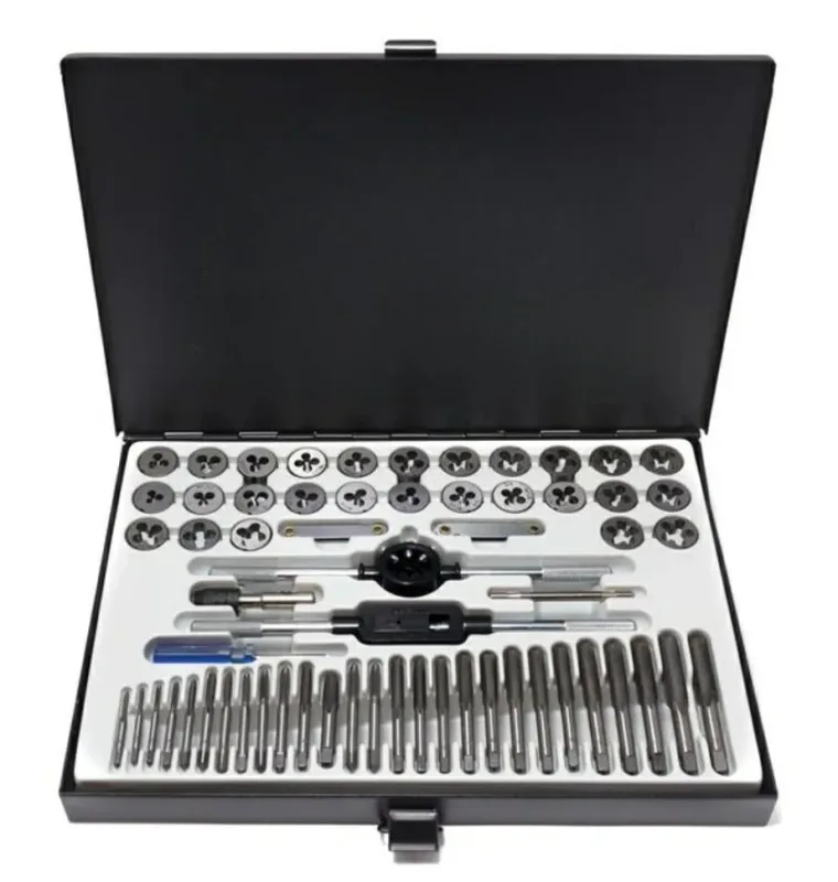 Juego de machos y matrices 60 piezas (m3-m12) en maletín de metal