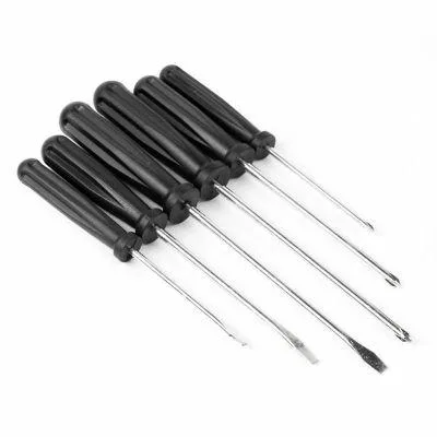 Juego de destornilladores 6 piezas: ph: 0x150, 1x180, 2x200, sl: 3,5x150, 4,5x200, 5x180