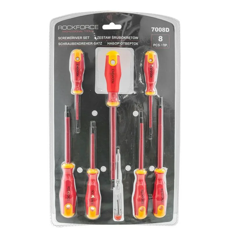 Juego de destornilladores aislados 8 piezas