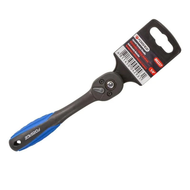 Carraca de 1/4" en carcasa plástica anticorrosiva (155mm, 72 dientes)