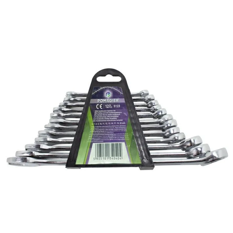 Juego de llaves de boca plana 12 piezas (6-22mm)