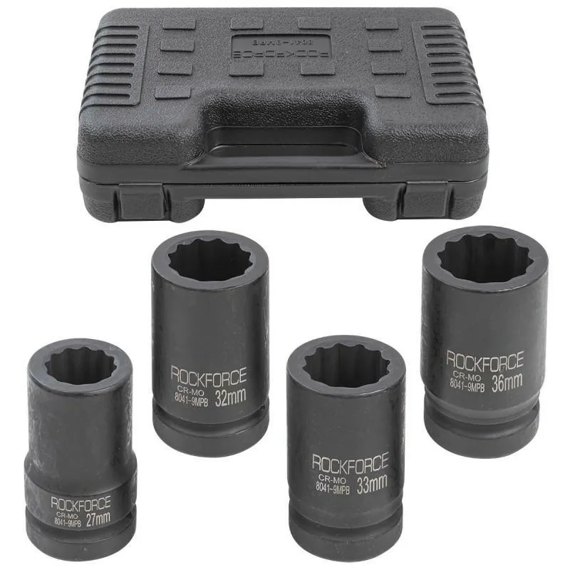 Juego de adaptadores de impacto profundos 1" 4 piezas (12 puntas) (27-36mm)