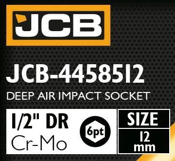 Adaptador de impacto profundo 1/2" 12mm (hexagonal de 6 caras)