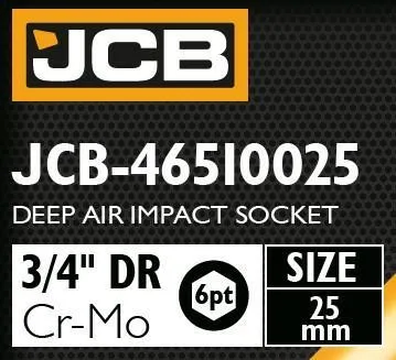 Adaptador de impacto profundo 3/4" 25mm (hexagonal)