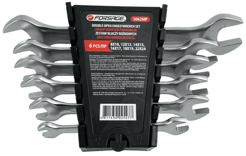 Juego de llaves planas 6 piezas (8-24 mm)