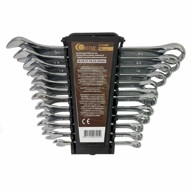 Juego de llaves de boca y plana 12 piezas (6-22mm)