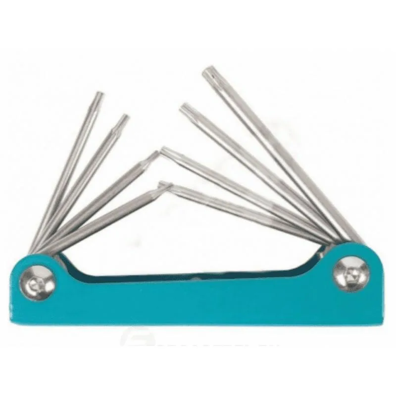 Juego de llaves Torx plegables 8 piezas T5-T10, T15, T20