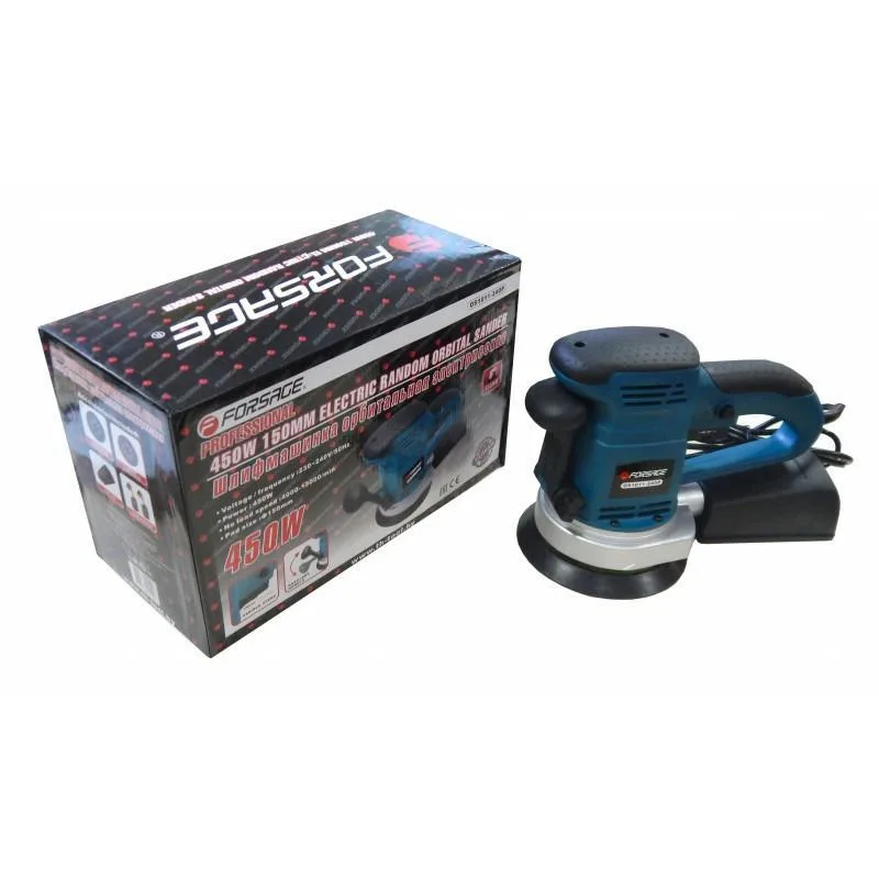 Lijadora oscilante con sistema de aspiración y cepillos de carbón adicionales (220v, 450w, 4000-13000 rpm, fi150mm)