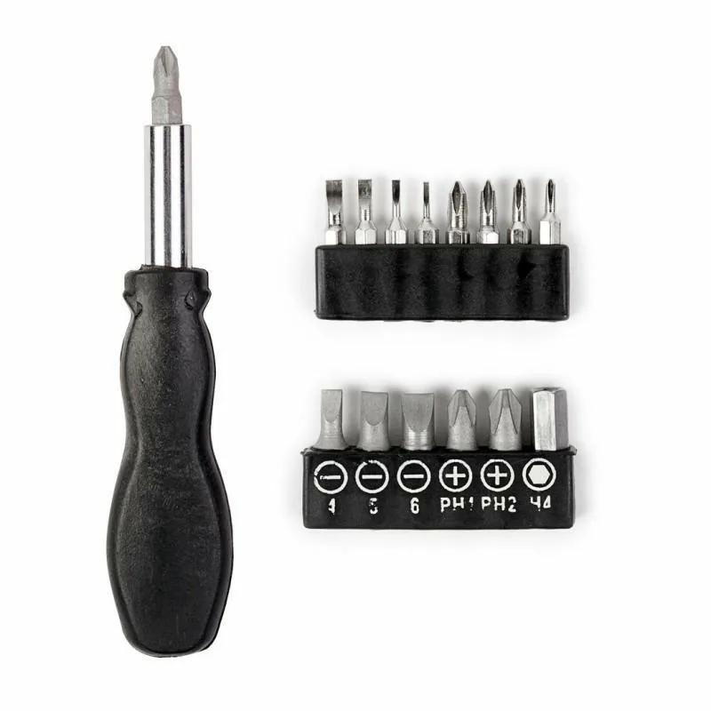 Destornillador multifuncional con juego de 15 bits