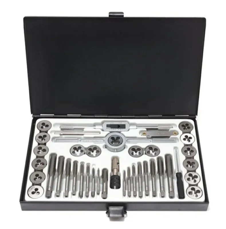 Juego de machos y matrices 40 piezas (m3-m12) en maletín metálico