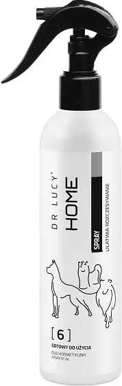 DR LUCY Home 6 - Spray para perros para desenredar fácilmente, para todo tipo de pelaje, hidratante y regenerador, aporta brillo, facilita el peinado, 250 ml