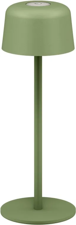 goobay Lámpara LED de mesa inalámbrica recargable, 25 cm, verde, táctil, 150 lm, luz cálida 3000 K, batería integrada, USB-C, para mesilla, escritorio y exterior, 77677