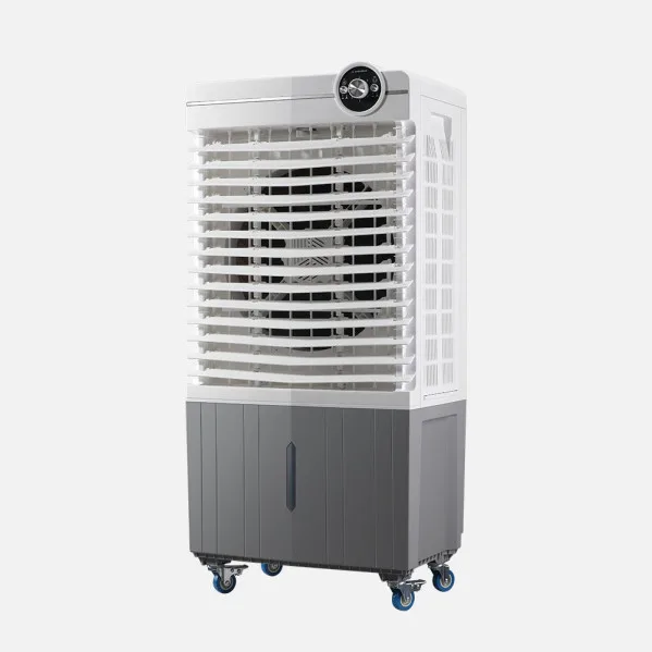 Abrila - Climatizador Industrial Castropol Blanco/Gris 180W | 48L | 3 Velocidades | Oscilante | Humidificador con 2 Acumuladores de Frío Incluidos | 112,5x52x35 cm