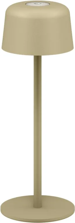 goobay Lámpara LED de mesa inalámbrica recargable, 25 cm, beige, táctil, 150 lm, luz cálida 3000 K, batería integrada, USB-C, para mesilla, escritorio y exterior, 77678