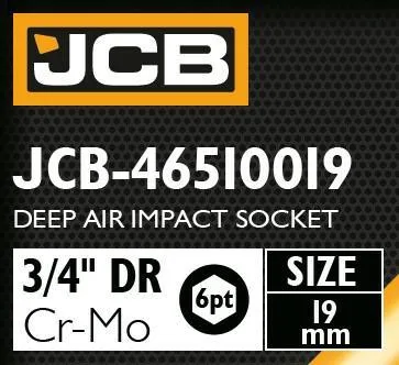 Adaptador de impacto profundo 3/4" 19mm (hexagonal de 6 caras)