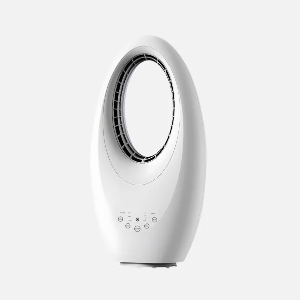 ABRILA - Ventilador Sin Aspas Arévalo Blanco 50W | 3 Velocidades | Oscilante | Control Táctil | Control Remoto y Temporizador | 57,5x29x17 cm