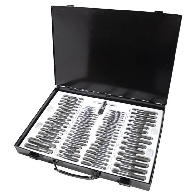 Juego de machos y matrices 110el. (m2-m18) maletín metálico