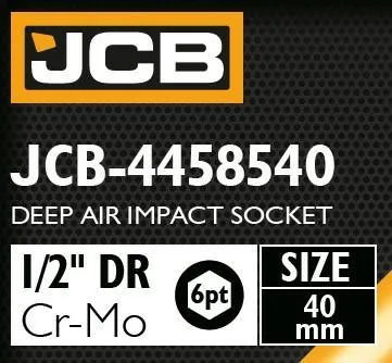 Adaptador de impacto profundo 1/2" 40mm (hexagonal de 6 caras)