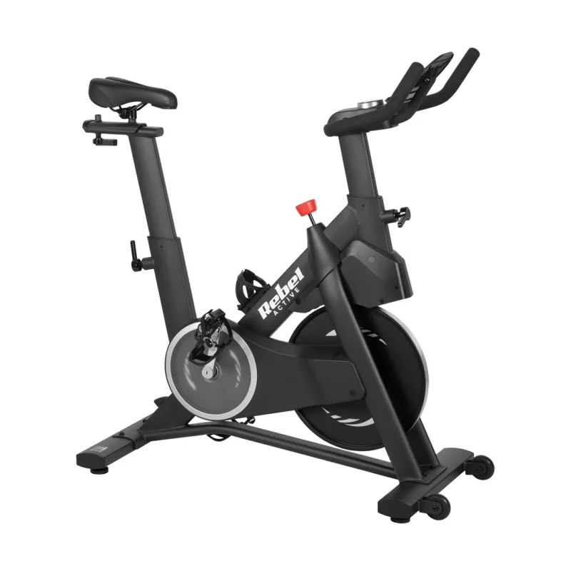 Rower spinningowy treningowy stacjonarny regulowany LCD 120kg uchwyt Rebel