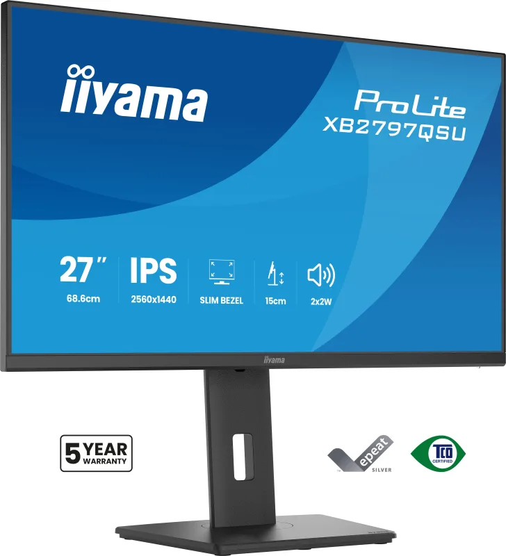 iiyama ProLite XB2797QSU-B1 pantalla para PC 68,6 cm (27") 2560 x 1440 Pixeles Quad HD LED Negro