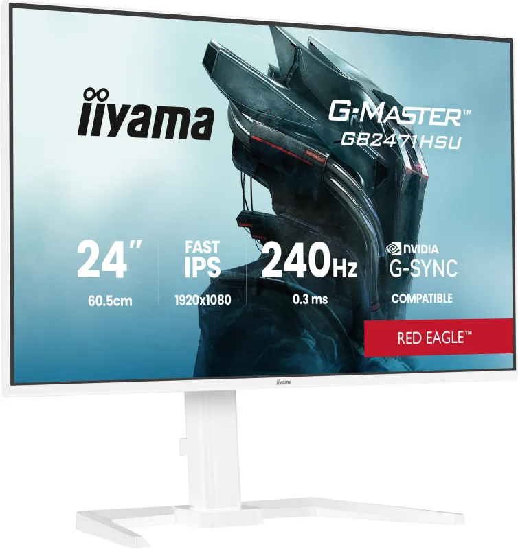 iiyama G-MASTER GB2471HSU-W1 pantalla para PC 60,5 cm (23.8") 1920 x 1080 Pixeles Blanco