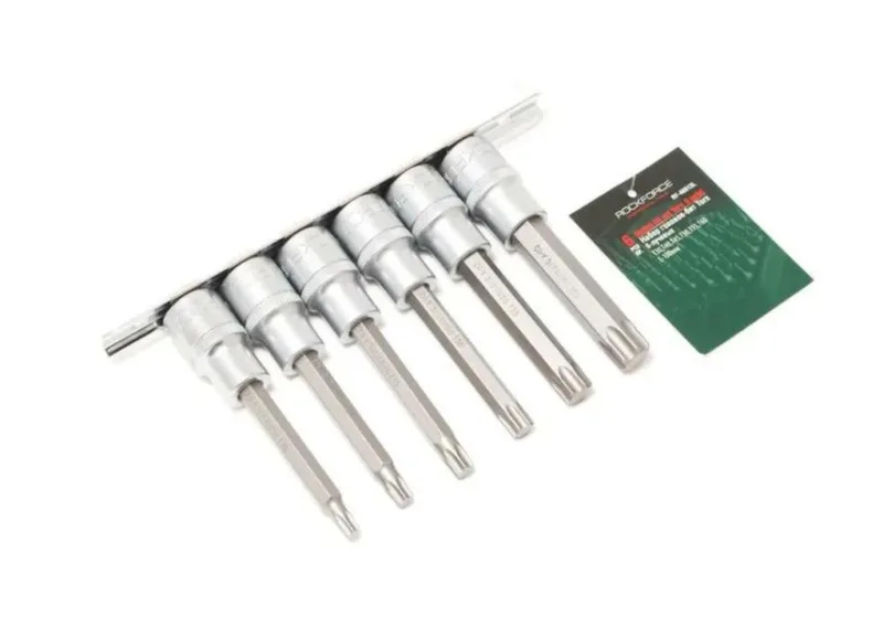 Juego de puntas Torx 1/2" 6 piezas (T30-T60, L-100mm)