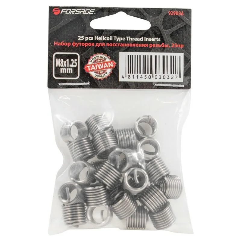 Sprężyńki, złączki do naprawy gwintów m8x1,25 25el.