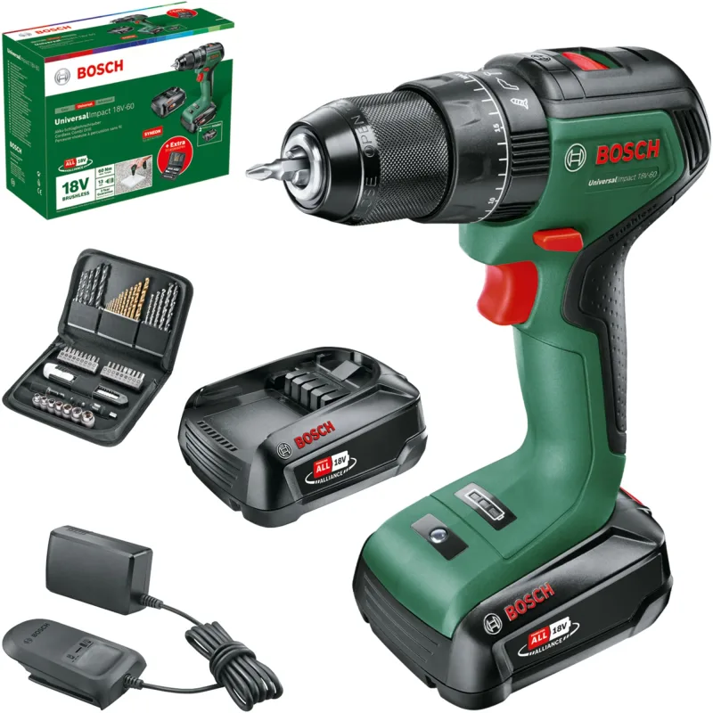 Bosch 0 603 9D7 106 taladro 1900 RPM Sin llave 1,3 kg Negro, Verde