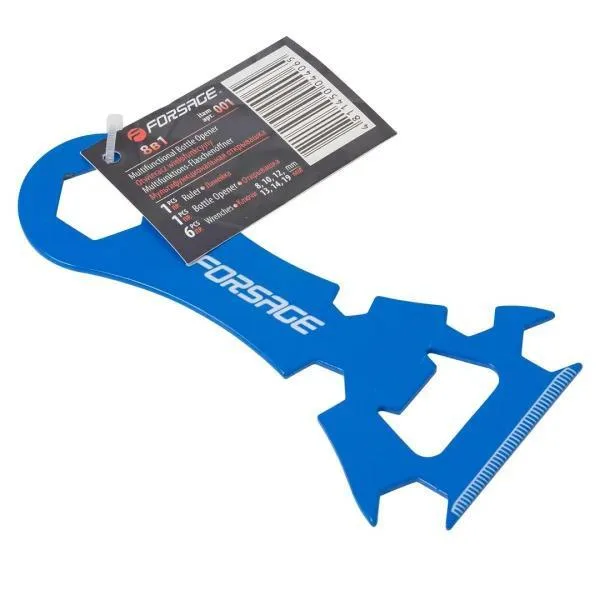 Llave universal con abridor de botellas, mini-regla (8-19mm)