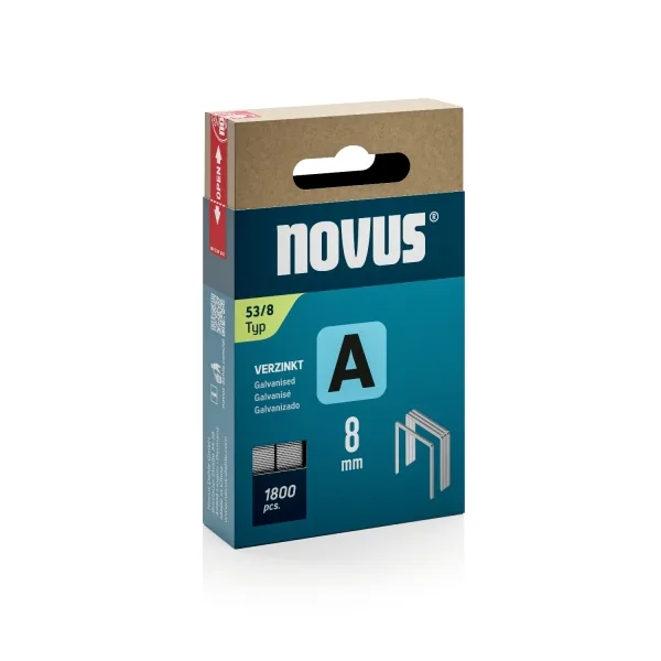 Novus Tools 042-0774 - Pinza de alambre fino A tipo 53, gris, 8 mm, para grapas 8mm