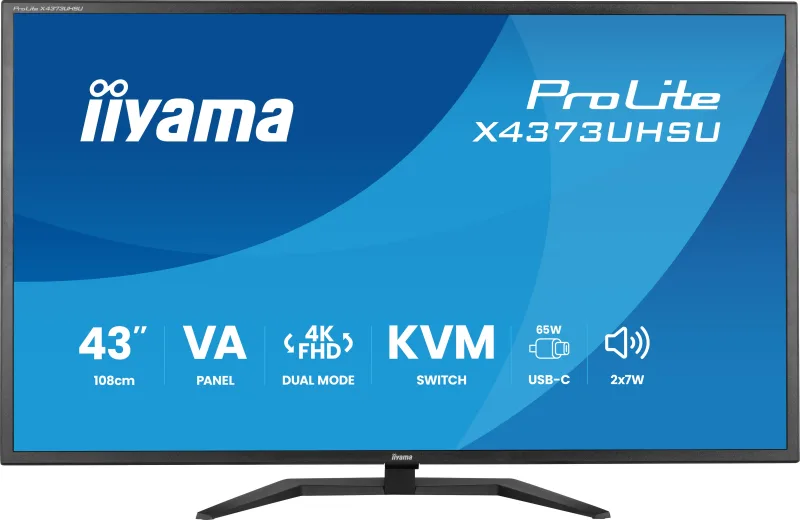 iiyama ProLite X4373UHSU-B2 pantalla para PC 108 cm (42.5") 3840 x 2160 Pixeles 4K Ultra HD LED Negro