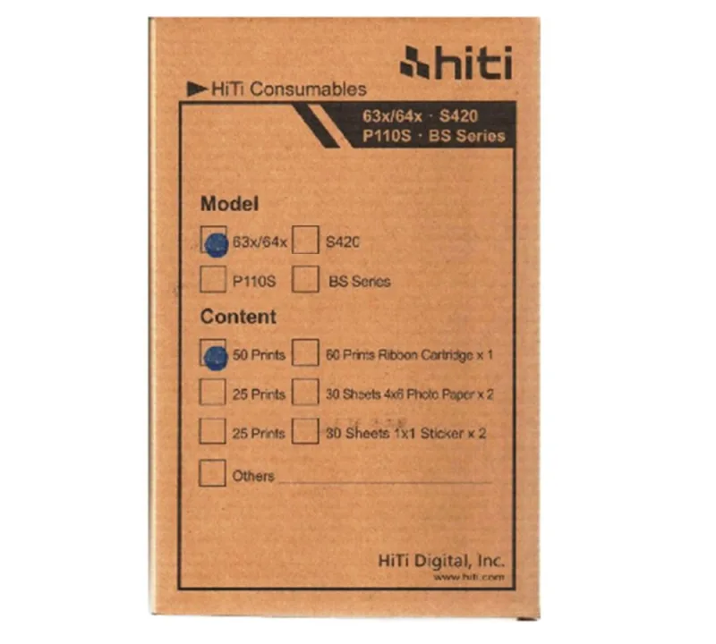 Hiti - 630ps papel para impresoras de 630 hojas 50 incl. cinta, 10x15cm