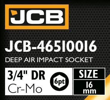 Adaptador de impacto profundo 3/4" 16mm (hexagonal de 6 caras)