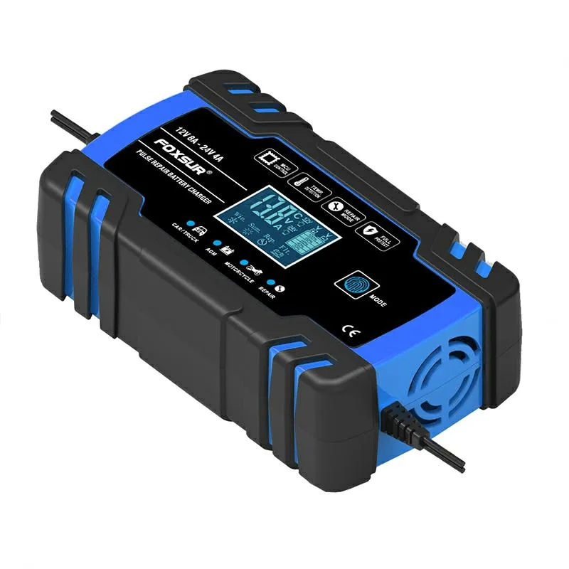 Em prostownik foxsur 12v&24v 8a lcd