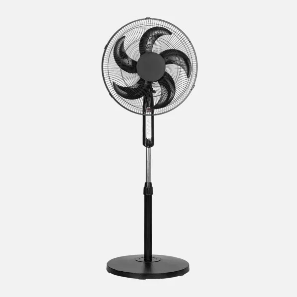 ABRILA - Ventilador De Pie Liberty 45w | 3 Velocidades | Aspas de 5 | Fijo y Rotatorio | Con Mando a Distancia y Temporizador | Negro