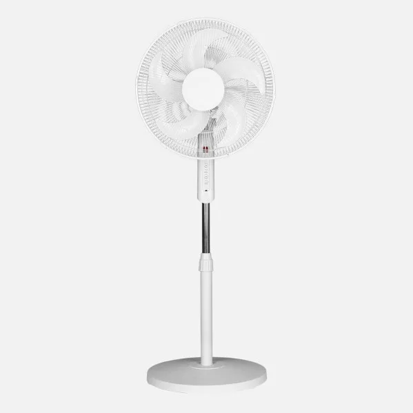 ABRILA - Ventilador De Pie Liberty 45w | 3 Velocidades | Aspas de 5 | Fijo y Rotatorio | Con Mando a Distancia y Temporizador | Blanco