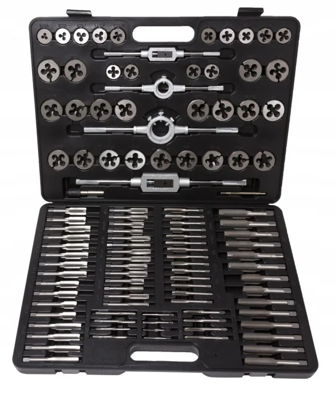 Set of thread taps and dies 110 el in case