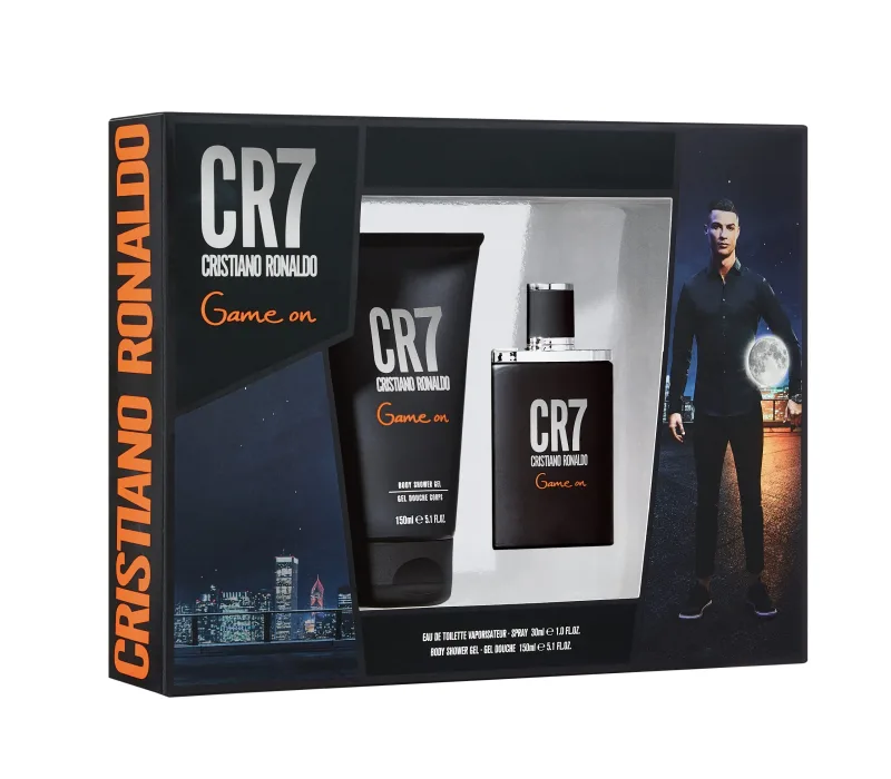 CR7 Game On Cristiano Ronaldo for Men 2 Pc Gift set 1oz EDT Spray, 5.1oz Shower Gel