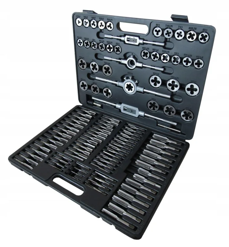 Set of taps and dies in case 110 pieces
