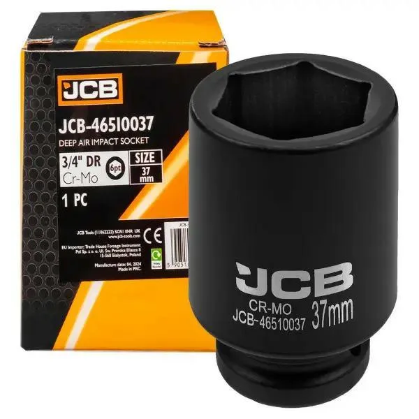 Adaptador de impacto profundo 3/4" 37mm (hexagonal de 6 caras)