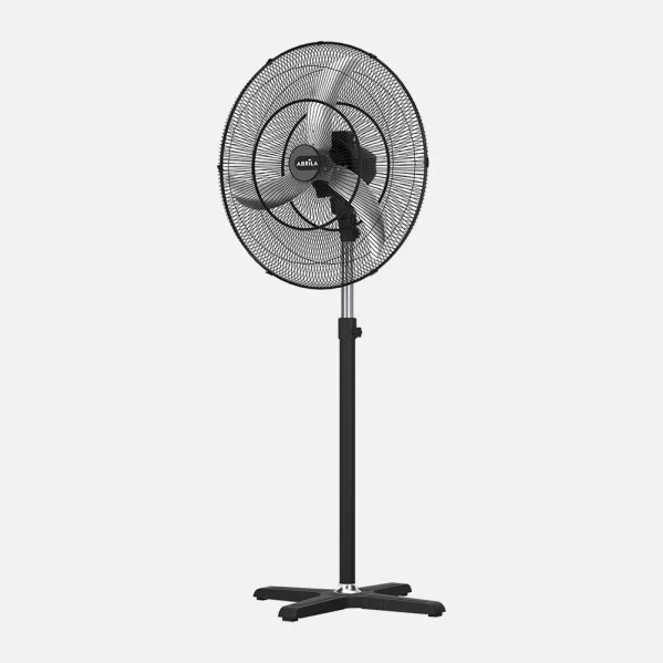 ABRILA - Ventilador Industrial Regata 175W | 3 Velocidades y 3 Aspas de Aluminio | Fijo y Rotatorio | Alta Velocidad | Orientable Manual | 135-180x80x80 cm