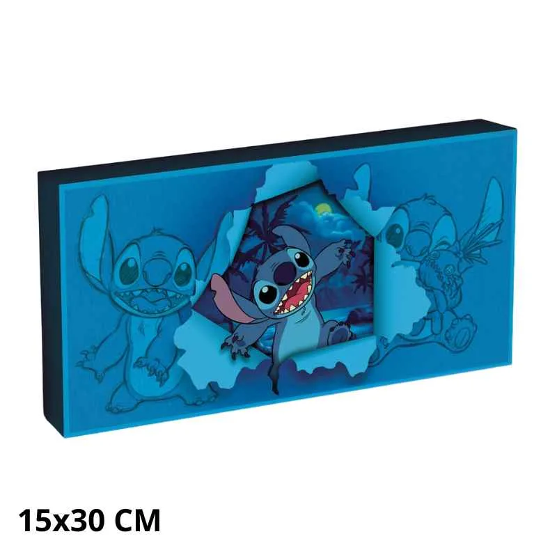 Lilo & stitch - lienzo con iluminación 15x30 cm