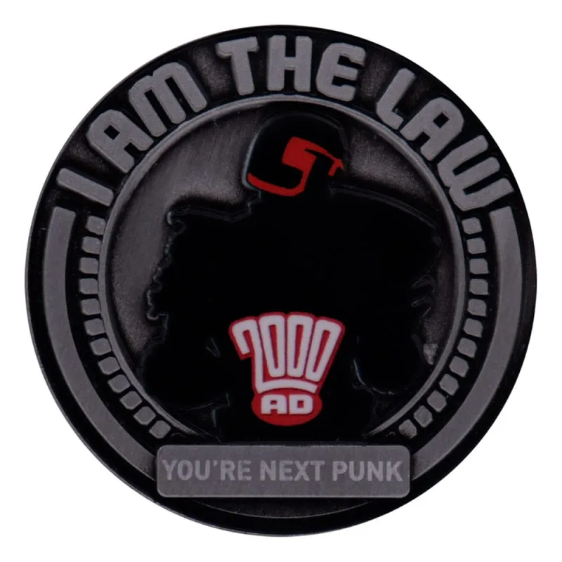 FaNaTtik 2000 AD Judge Dredd Mega-City One - Moneda coleccionable de edición limitada de 38 mm, numerada individualmente, con licencia oficial, para fans de los cómics