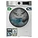 Lavadora blanca de 7 kg de capacidad y 1200 rpm, 16 programas, clase a-10 %, motor inverter plus, elegante panel inox, steammax, drum clean, allergy care, pearl drum, delay start, función silence.