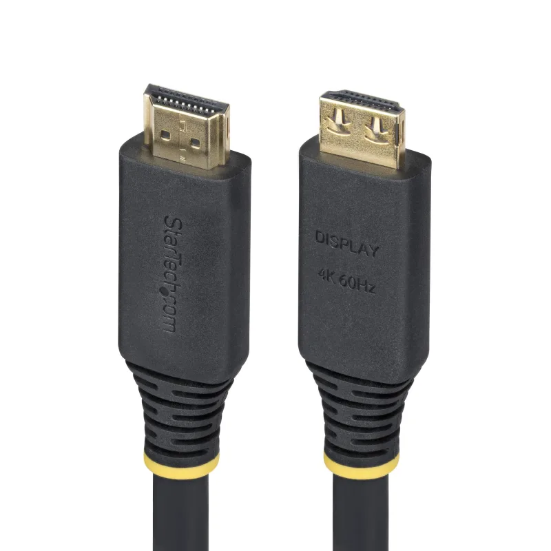 StarTech.com Cable HDMI de Alta Velocidad Activo de 10m - Conectores de Agarre - UHD 4K60Hz/1440p 144Hz - 18Gbps - HDR10/HDCP 2.2/ARC - Cable HDMI para Monitor o Proyector - Recubrimiento de TPE