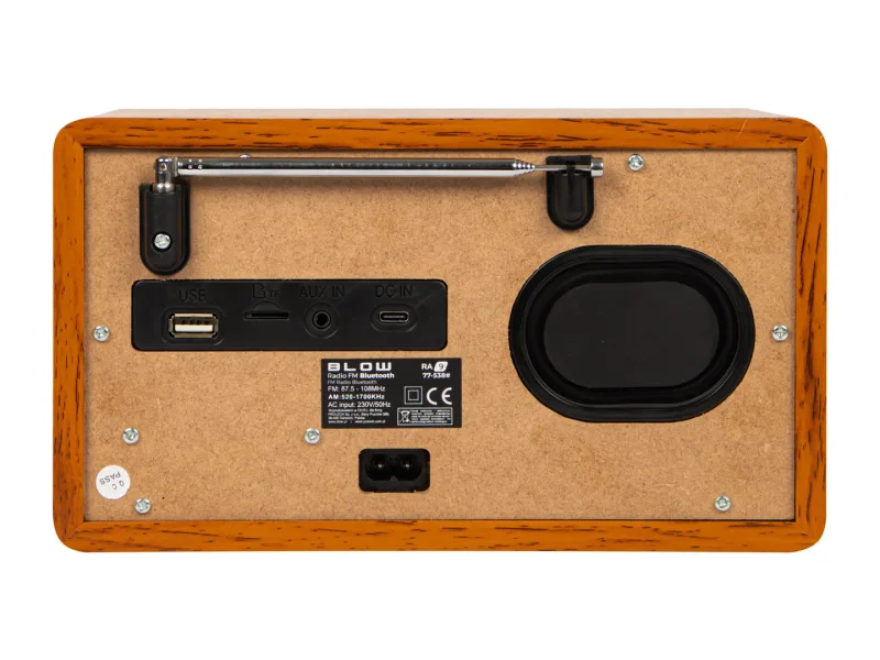 Blow RADIO DE COCINA RETRO PANTALLA LCD PORTÁTIL BLUETOOTH FM AUX USB-C SD