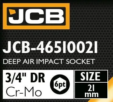 Adaptador de impacto profundo 3/4" 21mm (hexagonal de 6 caras)