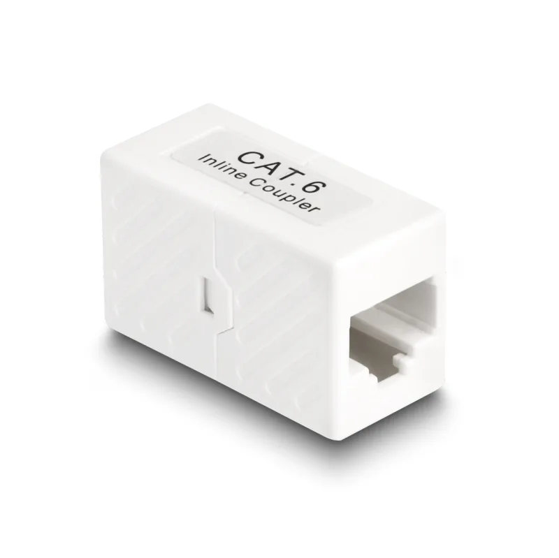 DeLOCK Adaptador RJ45 hembra a RJ45 hembra Cat.6 UTP blanco