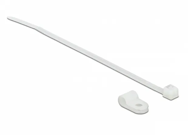 DeLOCK 18861 presilla Brida atornillada Nylon Blanco 10 pieza(s)